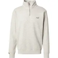 Superdry for man. M2013750A Sweatshirt with baker's collar and logo Essential grey (L), Casual, Cotton