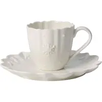 Villeroy & Boch Toy's Delight Royal Classic Kahvikuppi / Teekuppi Pikkulautasella 25 Cl - Joulumukit Posliini Valkoinen - 301070 + 301071
