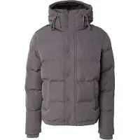 Superdry for man. M5011743A Everest grey padded hooded jacket with hood (L), Casual, Polyester, Long sleeve