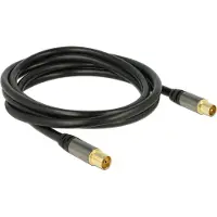DeLOCK 88923, 2 m, RG-6/U, IEC, IEC, Musta