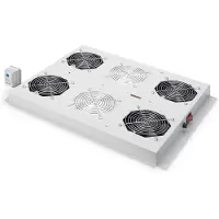 Digitus ROOF VENT. UNIT, UNIQUE SERVER RACKS 4 FANS, THERMOSTAT, SWITCH, GREY (RAL 7035) (DN-19 FAN-4-SRV)