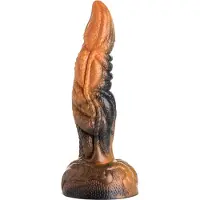 XR Brands Creature Cocks Ravager - silikonidildo tekstuurilla - 20cm - oranssi