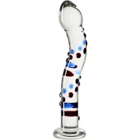 Huismerk Dotted Textured Sensual Glass Dildo