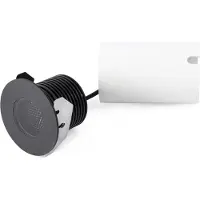 Faro Upotettava LED-kohdevalaisin, musta, Ø 8 cm, alumiini/ruostumaton teräs Grund, Musta, Alumiini,
