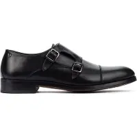 Martinelli for man. 1492-2632PYM Empire leather shoes black buckles (45), 1 to 3 cm, Casual, Classic