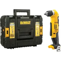 DeWalt DCD740NT-XJ - Kulmaporakone - akkuporakone - 2-nopeuksinen - avaimeton poranterä 10 mm - 33 N-m - ei akkua - 18 V
