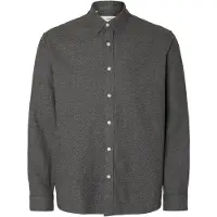 Selected Slmregclaus Noah Brush Twist Sht Ls Noos - Grey - XL