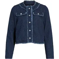 Vila Vioaklynn O-Neck L/S Denim Jacket - Navy - 40
