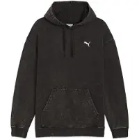 Puma Ess Elevated Relaxed Wash Hoodie Fl - Black - M