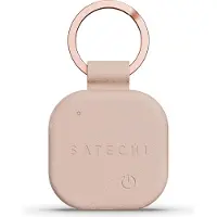 Satechi FindAll Vegan Leather Keychain w/ Apple Find My + Wireless Charging - Desert Rose