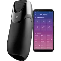 Satisfyer Men - sovelluksella ohjattava masturbaattori miehille (musta)