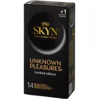 Manix Unknown Pleasures - Kondomilajitelma, 14 kpl, eri vaihteoehtoja, lateksiton, vegaaninen, suojavaruste, sukupuolitaudin ehkäisy
