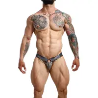 MaleBasics Dngeon Chain Jockstrap Ketjuilla - Grey - One size