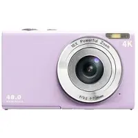 Mtp Products DC402-AF 4K Lapset 48MP Digitaalinen kamera automaattitarkennus 16X digitaalinen zoom Vlogging-kamera teini-ikäisille - vaaleanvioletti