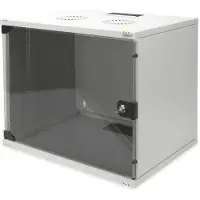 Digitus 9U WALL MOUNTING CABINET, SOHO, UNMOUNTED 460X540X400 MM, FULL GLASS FRONT DOOR, GREY (DN-19 09-U-S-1)