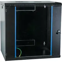EFB Elektronik Elektronik 691712VTS.60, Seinään asennettava laitekehikko, 12U, 50 kg, Näppäinlukko, Musta