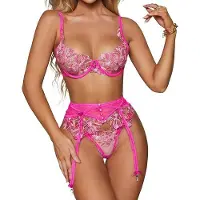 Dark Red Brand Kolmiosainen alusasusetti Romantic Pink