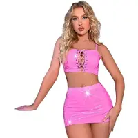 Dark Red Brand Kaksiosainen alusasusetti Wild Pleasure, pinkki, S
