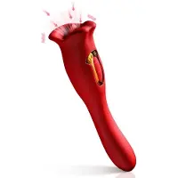 Dark Red Brand Vibraattori Rose Series 2in1