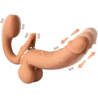 Dark Red Brand Lesbo strap-on vibraattori