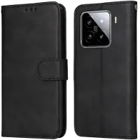 SKALO Xiaomi 15 PU-nahka Lompakkokotelo - Musta
