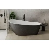 Besco Kylpyamme Melody Glam Graphite, 170 x 80 cm, kultaiset yksityiskohdat