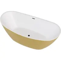 Besco Kylpyamme Ayla Glam Gold, 170 x 80 cm, grafiitinväriset yksityiskohdat