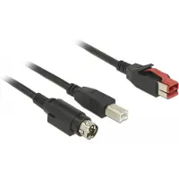 DeLOCK 85491, 5 m, USB B, USB 2.0, Uros/uros, 0,48 Gbit/s, Musta