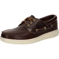 Timberland for man. TB0A6CXMEIW1 Portofino Pier burgundy boat shoes (47.5), Leather, Brown, Flat, Laces, Classic