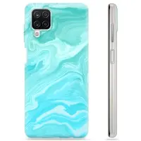 Mtp Products Samsung Galaxy A12 TPU Suojakuori - Sininen Marmori