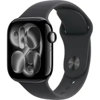 Apple Watch Series 11 GPS 42 mm peilimusta alumiinikuori ja musta urheiluranneke S