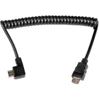 Caruba HDMI A Male 1.4 - A Male Angled Coiled, 20-45cm