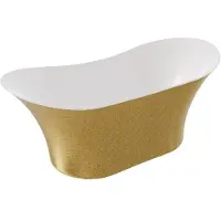 Besco Kylpyamme Amber Glam Gold, 170 x 80 cm, kullanväriset yksityiskohdat