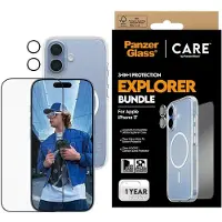 PanzerGlass CARE 3-in-1 Flagship Explorer Bundle iPhone 17, läpinäkyvä