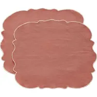 Decotique Gia Tabletti 35x45 Cm 2 Kpl:n Pakkaus Dusty Pink / - Tabletit & Lasinaluset Puuvilla Valkoinen - ML-23
