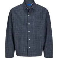 Jack & Jones Paita 'JORROXBURY' taivaansininen / harmaa / musta
