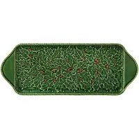 Bordallo Pinheiro - Holly tarjoiluvati 46,5 cm mistelinvihreä