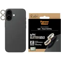 PanzerGlass Hoops Glitter Gold Camera Lens Protector iPhone 17 | iPhone 16 | 16 Plus