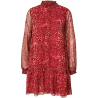 Pepe Jeans for woman. PL9537711 Mimi dress red (M), Casual, Polyester, Long sleeve