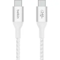 Belkin BOOSTCHARGE USB-C to USB-C 240W Cable 2.0m Braided White