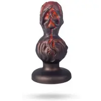 Vuxen Skullis XL Plug Red/Black 20,5 cm
