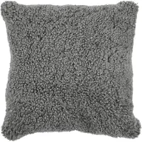Natures Collection - Tyynynpäällinen New Zealand lampa lyhyt villa 40x40 cm skandinaavinen vaaleanharmaa