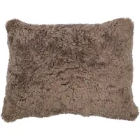 Natures Collection - Tyynynpäällinen New Zealand lampa lyhyt villa 35x45 cm suklaa