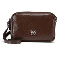 Pinko Carrie Crossbody-laukku Nahka 21.5 cm Ruskea