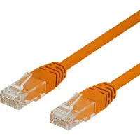 Deltaco – U/UTP Cat6 laitekaapeli, 0,3m, oranssi (TP-603-OR)