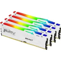 Kingston FURY Beast RGB 64 Gt (4 x 16 Gt) DDR5 5600 MHz, CL40 -muisti, valkoinen (XMP/EXPO)