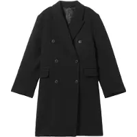 Weekday Oversized Knee-Length Wool-Blend Coat - Black - XS
