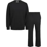 Jack & Jones Jacterry Ls Crew Neck And Pants Set W - Black - S