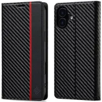 SKALO iPhone 17 LC.IMEEKE Carbon Fiber Lompakkokotelo - Musta
