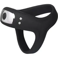 Sinful Triple Function Ladattava Värisevä Penisrengas - Black